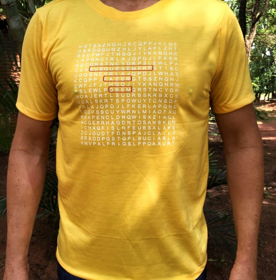 Foto Camiseta T-shirt amarela Instituto Amigos do CoraÃ§Ã£o, Campo Grande, MS